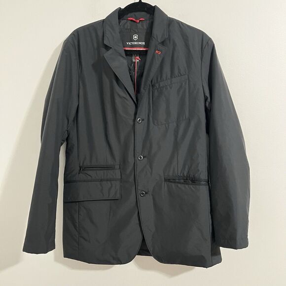 Victorinox Swiss Leiden Insulated Blazer Size 38 R Black Performance Jacket - Picture 1 of 10